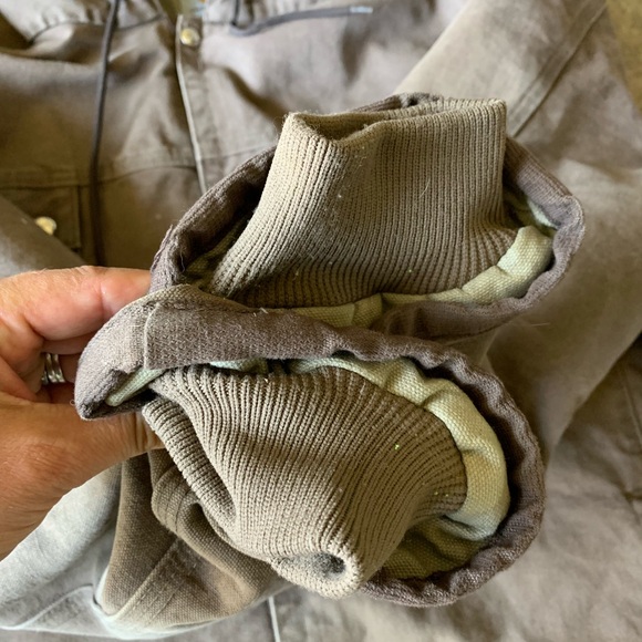 Carhartt men’s J284 FWD Brown Hooded Jacket Sherpa Lined XXL Snap Button - Picture 7 of 13